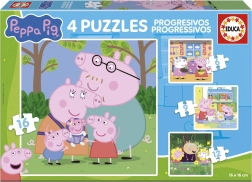 Puzzle Świnka Peppa 4w1 (6–16 elementów) EDUCA