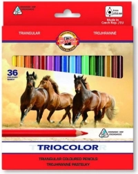 Trójkątne kredki KOH-I-NOOR TRIOCOLOR, 36 szt.