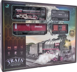 Retro pociąg ze światłami, dźwiękami i dymem 138 cm