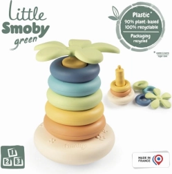 Little Smoby Green piramida do układania z bioplastikowych krążków