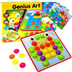 Kreatywna mozaika z kolorowymi kołeczkami dla dzieci