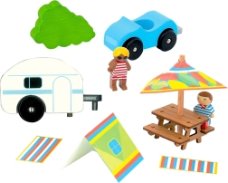 Jeujura drewniane figurki do konstrukcji Wakacje na kempingu