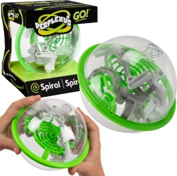 Perplexus Go spiralny 3D labirynt – zielona kula