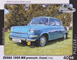puzzle škoda 1000 mb retro auta 40 elementów