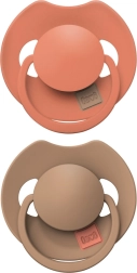 Silikonowy dynamiczny smoczek LOVI PRIME 18m+ Granola/Orange, 2 szt.