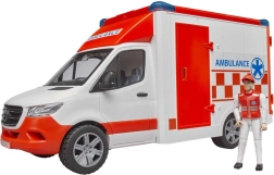 Ambulans Mercedes-Benz Sprinter Bruder z ratownikiem medycznym, światłem i dźwiękiem