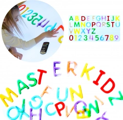Masterkidz zestaw liter i cyfr Montessori do stołów świetlnych (36 szt.)