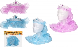 Karnawałowa opaska z welonem – mix kolorów