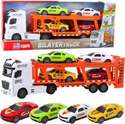 Zestaw laweta z 4 autkami, światła i dźwięki