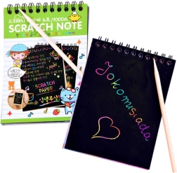 Tęczowa zdrapywanka z patyczkiem do rysowania – Notes