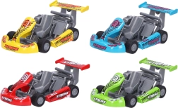 Metalowy gokart na napęd typu pull-back 13 cm - 1 sztuka