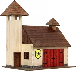 Drewniana sklejona konstrukcja HOBBY KITS – remiza strażacka 1:32