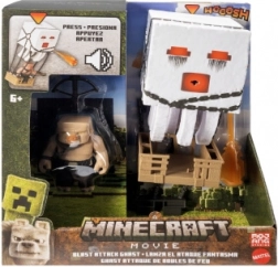Minecraft Atakujący Ghast z pociskami – interaktywna figurka