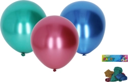 Balony do nadmuchiwania 25 cm, zestaw 5 szt., chromowe