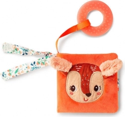 Lilliputiens mini książeczka z szeleszczącymi stronami i gryzakiem sarenka Stella, 6m+