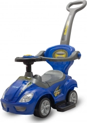 Dziecięcy jeździk/odpychacz 3w1 z drążkiem prowadzącym Baby Mix Mega Car – niebieski