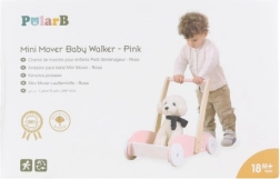 Drewniany chodzik dla maluchów różowy