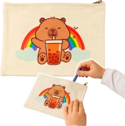 Kosmetyczna saszetka kapibara na zamek – praktyczne etui na kosmetyki i akcesoria