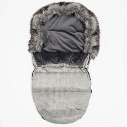 Zimowy śpiworek z polarem New Baby Lux, szary