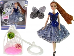 Lalka EMILY z huśtawką i kwiatami