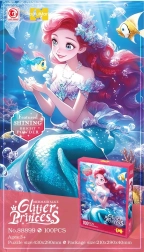 Puzzle 100 elementów syrenka z brokatem