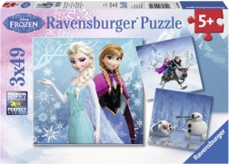 Ravensburger puzzle Frozen: zimowe przygody 3×49 elementów