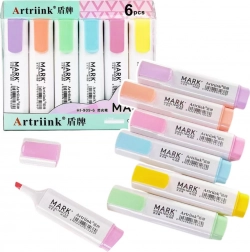 PasteLOWE szkolne zakreślacze 6 szt.