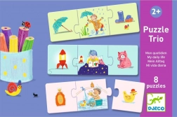 Djeco Puzzle Trio mój dzień 8×3 elementy