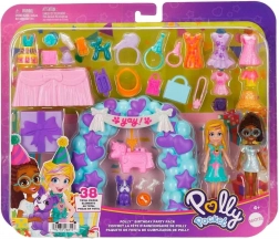 Polly Pocket urodzinowe przyjęcie – modny zestaw do zabawy z lalkami i akcesoriami