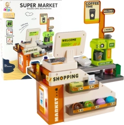 Kasa z kawiarnią dla dzieci ze światłami i dźwiękami, 70 el.