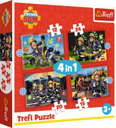 Puzzle Strażak Sam 4w1 (12–24 elementy)