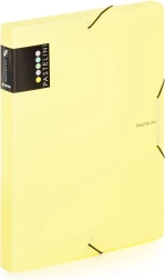 pudełko na dokumenty A4 Pastelini żółte z gumką