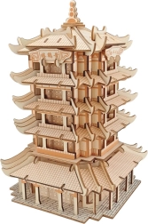 Drewniane puzzle 3D Yellow Crane Tower