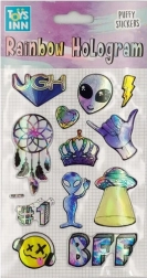 Holograficzne naklejki Alien z tęczowym efektem