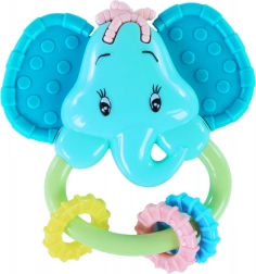 Grzechotka i gryzak słoń dla niemowląt