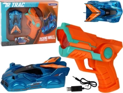 Niebieskie Auto Jeżdżące po Ścianie na Laser