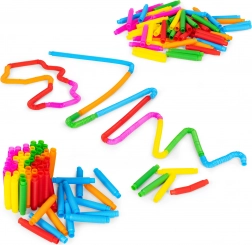 sensoryczne pop tubusy dla dzieci – antystresowe łączone rureczki, 60 szt.