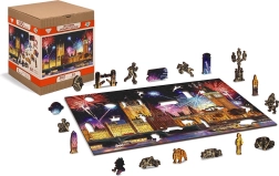 Drewniane puzzle Londyn nocą z fajerwerkami