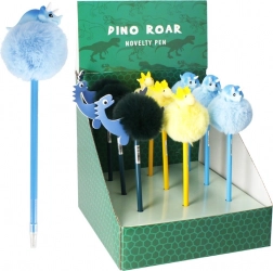 Długopis z dinozaurem z puchatym pomponem