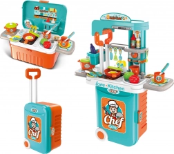 Dziecięca kuchnia walizka na kółkach 38 cm ze światłem i dźwiękiem