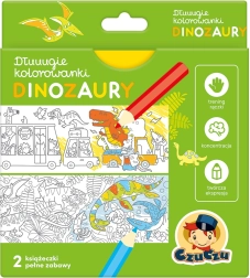 Długie kolorowanki Dinozaury dla dzieci 4+