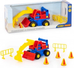 Mega koparka ConsTruck z gumowymi oponami od WADER