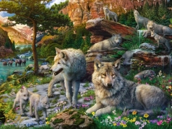 Ravensburger wiosenne wilki puzzle 1500 elementów