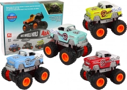 autko monster truck 4x4 na dużych kołach – zestaw kolorów
