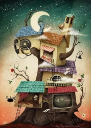 Puzzle dom na drzewie 1000 elementów MAGNOLIA