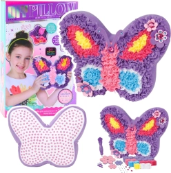 Kreatywny zestaw DIY – poduszka motylek bez szycia, fioletowa
