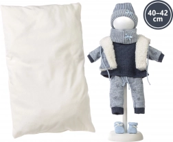 Llorens ubranko dla lalki New Born 40–42 cm, 6‑częściowy zestaw z dwustronną poduszką