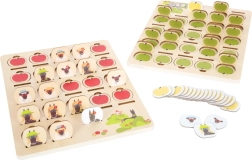 SMALL FOOT zgadnij, kim jestem? 4 FRIENDS – drewniana gra pamięciowa 2 w 1