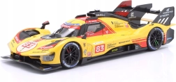 bburago ferrari 499p lmh 1:24 żółty nr 83 – 24h le mans 2024