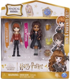 Harry Potter Magical Minis zestaw dwóch figurek Ron i Parvati z akcesoriami